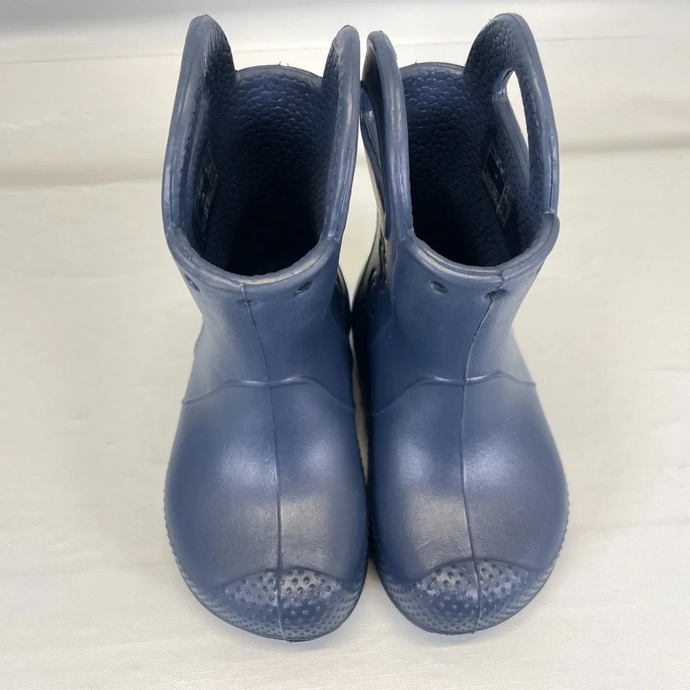 Crocs Handle It Rain Boots Kids Toddlers Size C6 Navy Blue Waterproof Shoes
